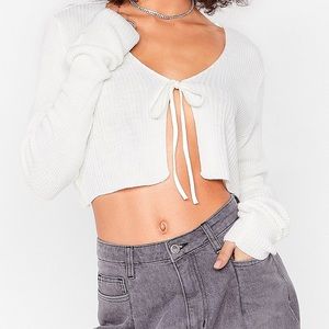 Nasty Gal Tie Front Cardigan